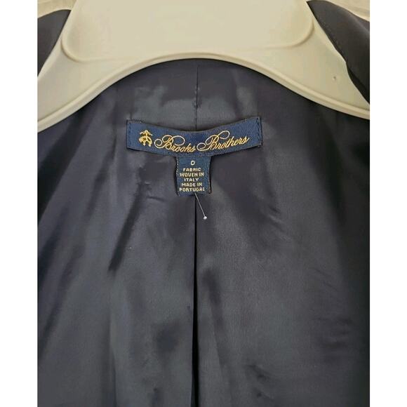 Brooks Brothers~Woman Size 0~ Midniht Blazer Wool Blend Linen Jacket Office Wear - Picture 16 of 16